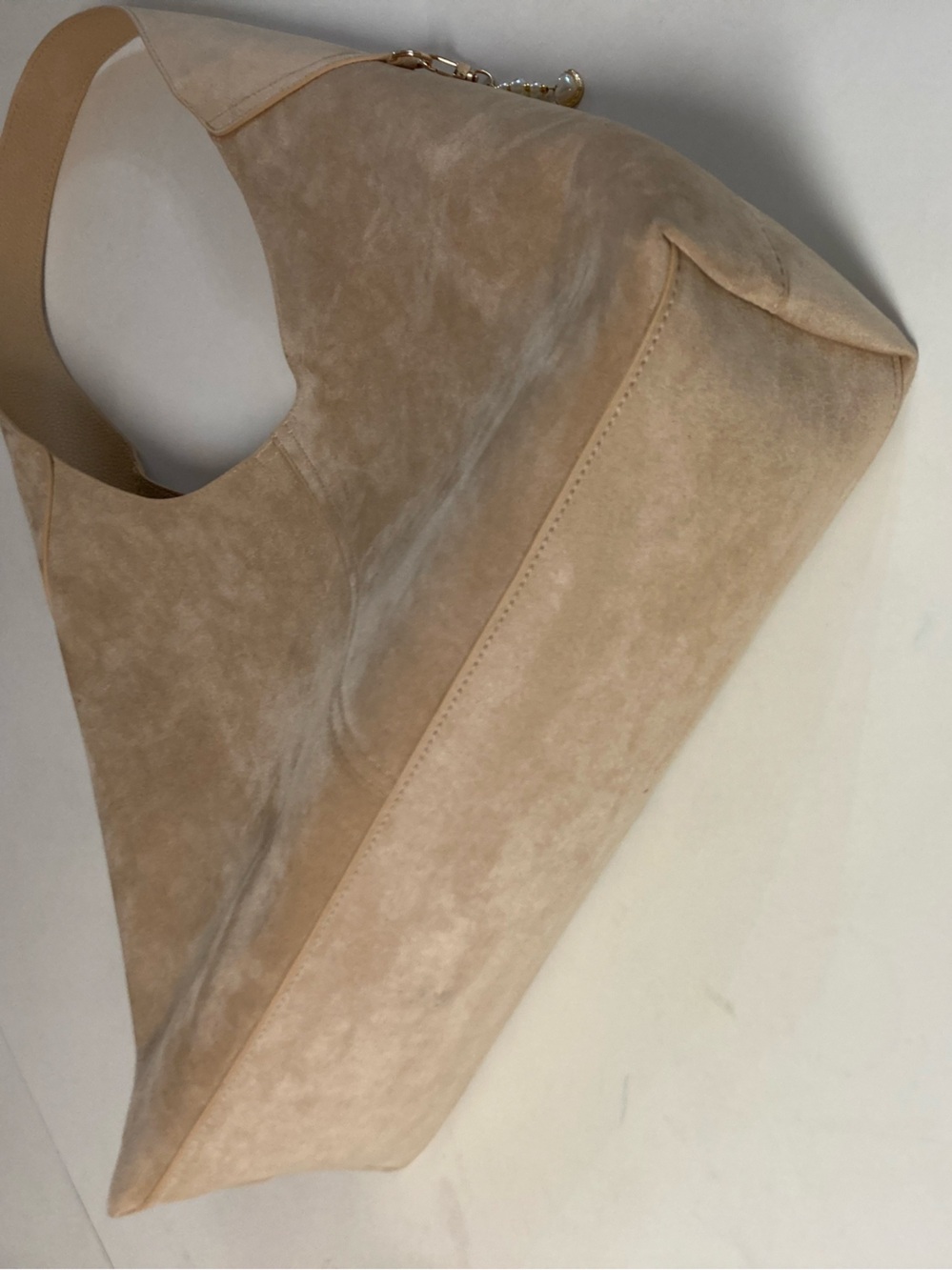 Vegan Suede Cream Brooklyn 39 Bag - Picture 8 of 11